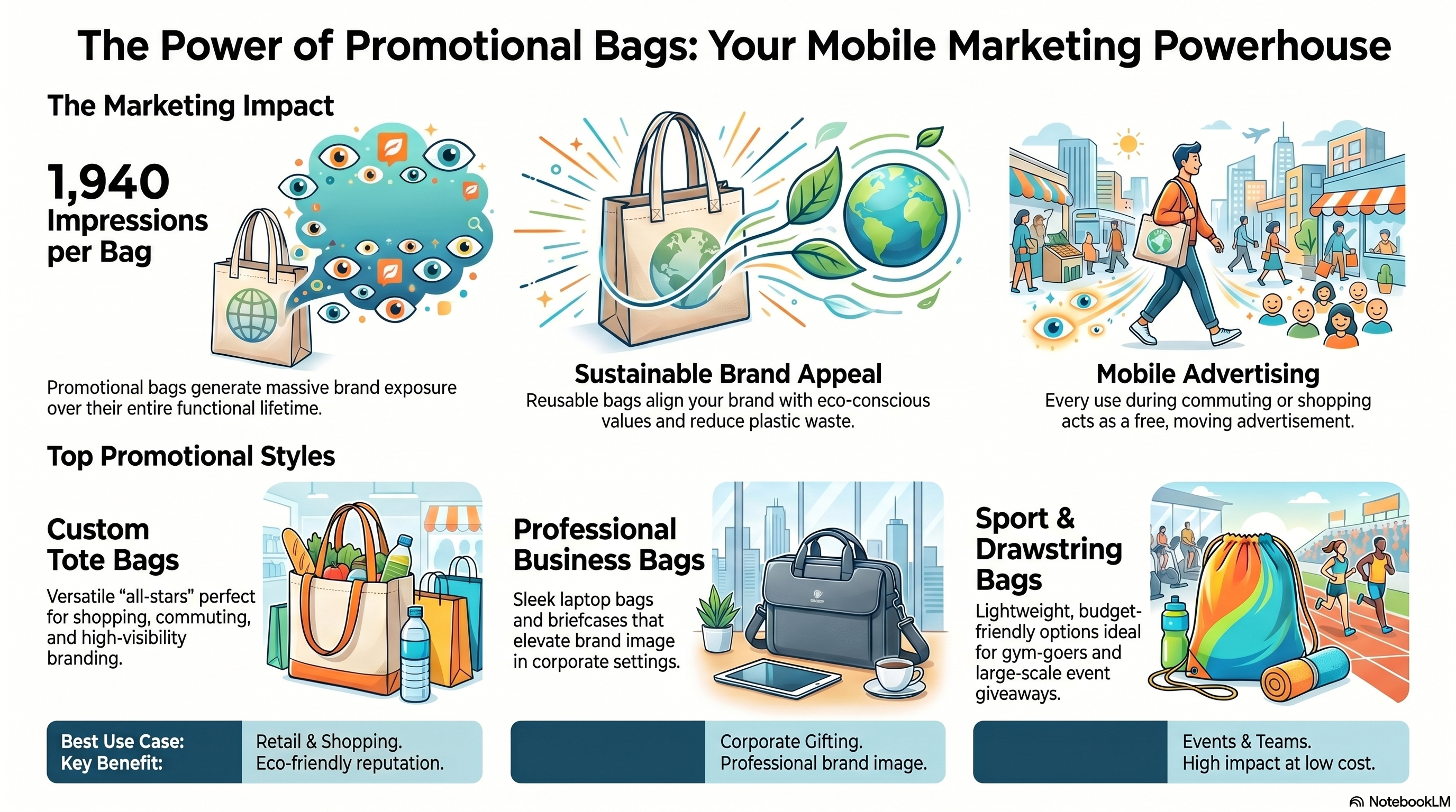 The Power of Promotional Bags Infographic